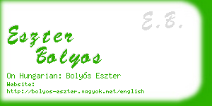 eszter bolyos business card