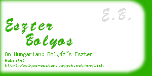 eszter bolyos business card